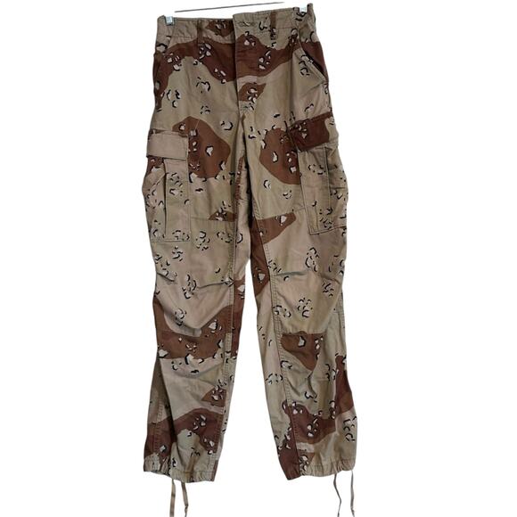 Vintage Army Desert Storm Chocolate Chip Camo Pants Mens 26x30 Cargo Button Fly - Picture 1 of 16